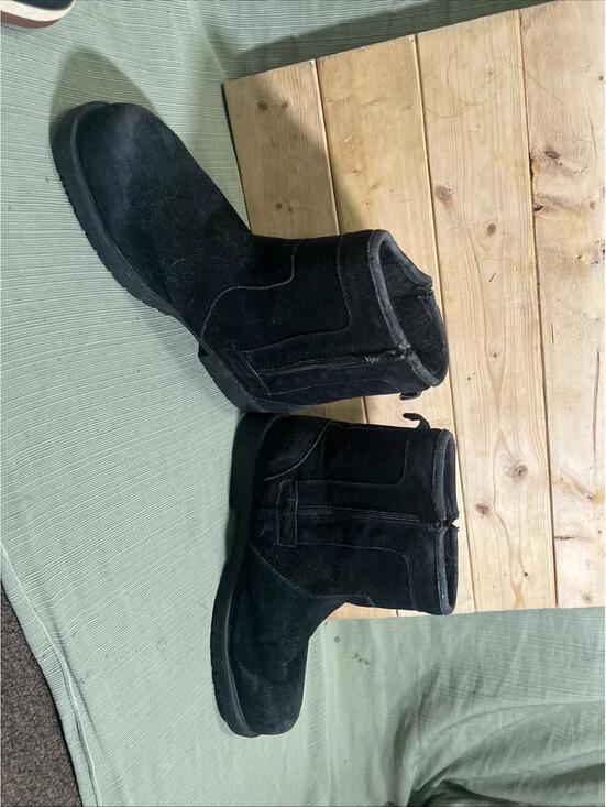 Totes Men Stadium Waterproof Boots Sz 11 Black Suede Winter Side Zip Insulated main image 6